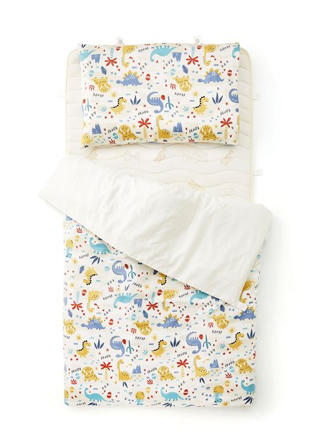 調溫抗菌安撫涼被(叢林恐龍)—睡袋組適用-藍色4