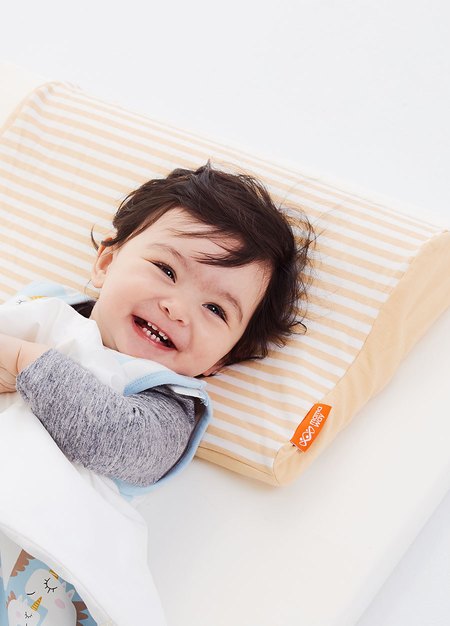 敷料親膚棉三合一嬰童成長枕(無塑化劑)-米黃4