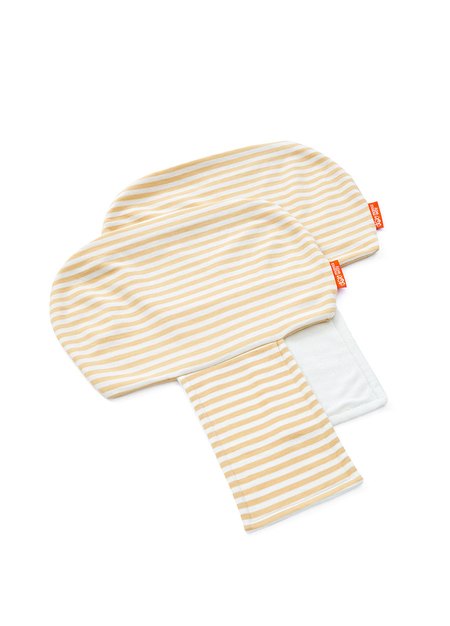 敷料親膚棉貝殼枕(枕心x1套+枕套x1套)-米黃4