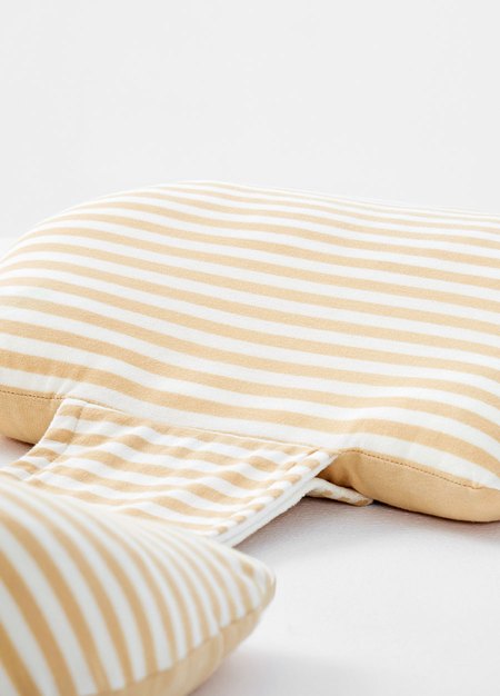 敷料親膚棉貝殼枕套-米黃3