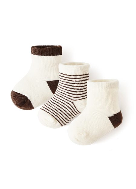 百搭新生兒襪(3入)-咖啡1