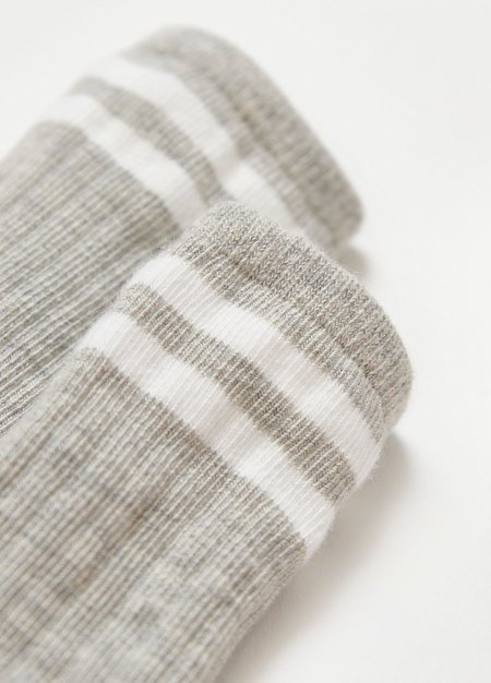 Quokka造型新生兒襪(3入)-淺灰6