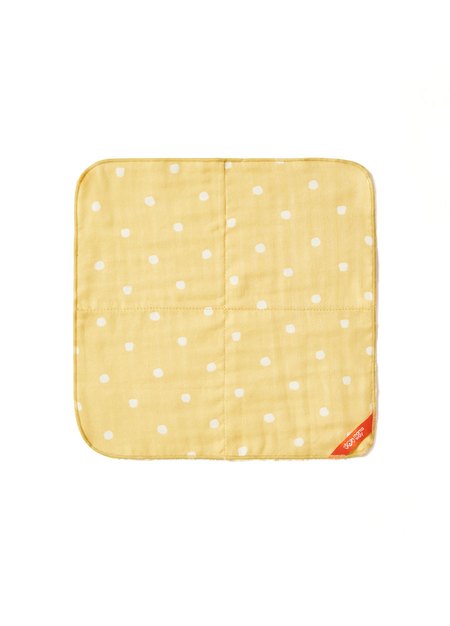 純棉6層紗口水巾(3入)-黃色3