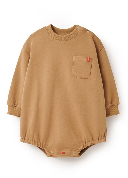 BABY棉質寬鬆包屁衣-駝色1