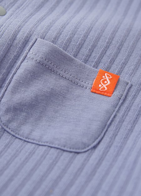 BABY百褶羅紋長袖連身衣-藍紫4