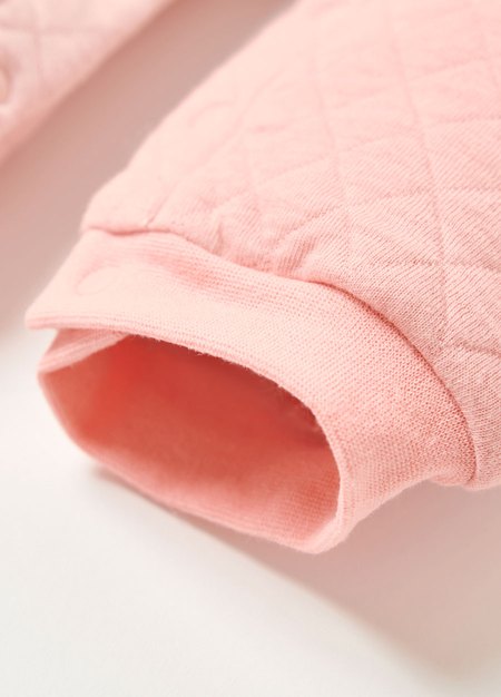 BABY鋪棉長袖連身衣-粉橘4