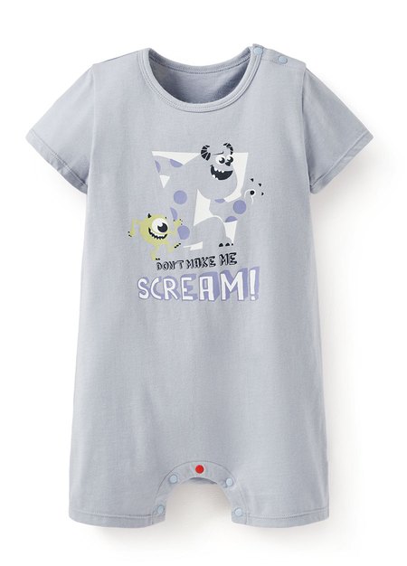 BABY迪士尼棉質連身包屁衣-怪獸電力公司-藍紫1