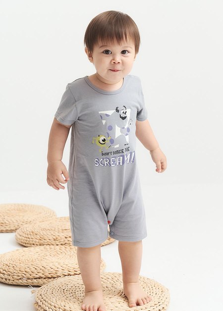 BABY迪士尼棉質連身包屁衣-怪獸電力公司-藍紫3