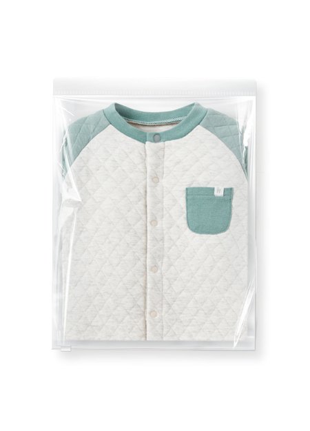 BABY鋪棉長袖連身衣-綠色2