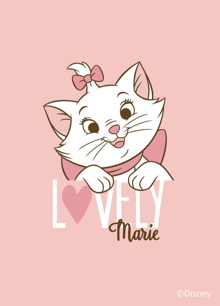 BABY迪士尼蓄熱保溫長袖連身衣-瑪麗貓-深粉4