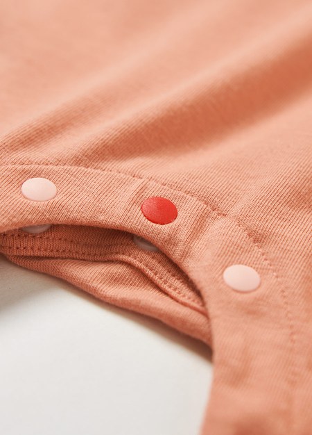 BABY迪士尼蓄熱保溫長袖連身衣-小熊維尼-橘色3