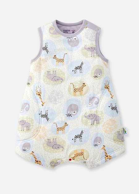 抗菌防踢被(薄款0-24M)釦子款-動物泡泡-淺綠1