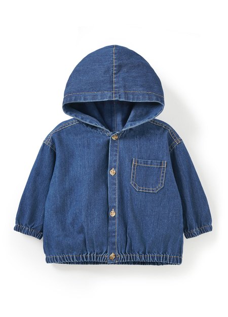 BABY牛仔連帽外套-深藍1