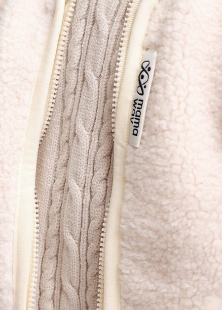 BABY刷毛拼接背心-米色4