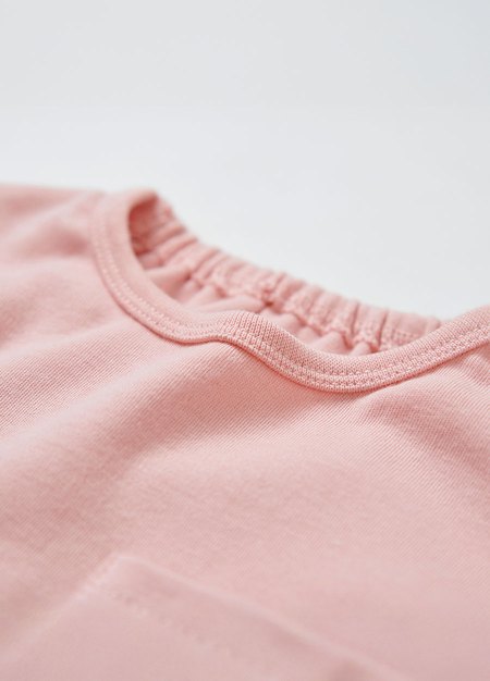 BABY假兩件長袖T恤-淺粉4