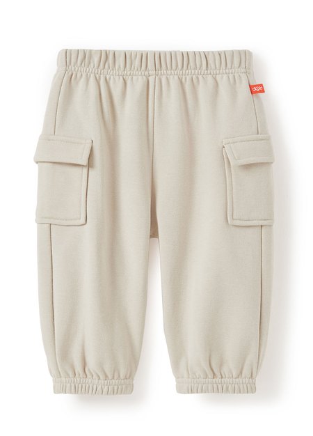 BABY棉質工作束口褲-米色1