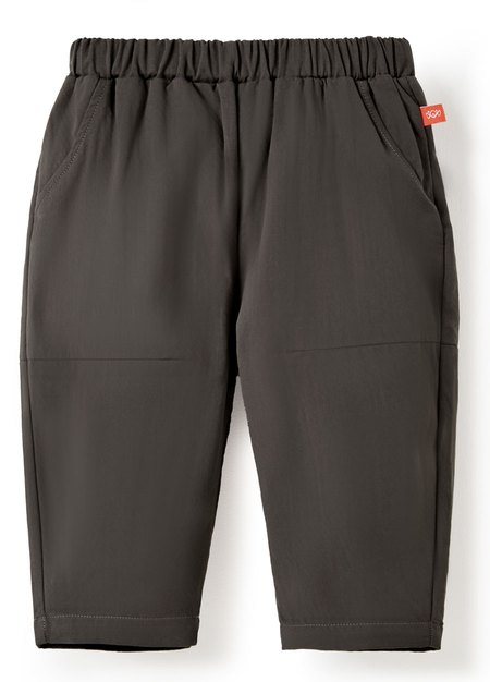 BABY剪接錐形褲-深灰3