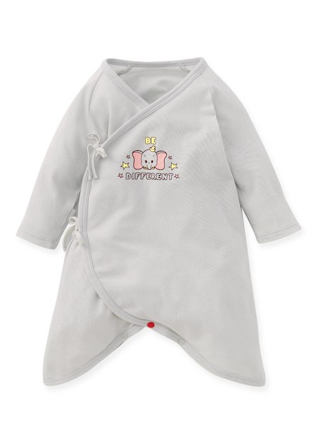 新生兒迪士尼Q彈棉質蝴蝶衣-小飛象-灰藍2