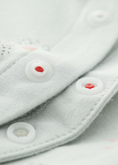 新生兒短袖連身包屁衣-刺蝟寶寶-灰藍4