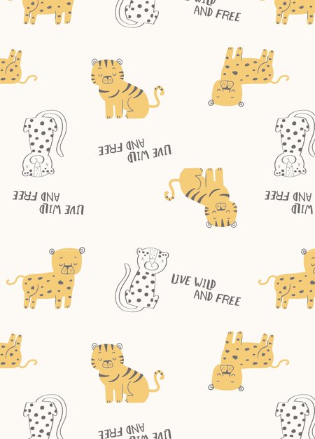 新生兒 短袖連身包屁衣-老虎-淺黃4