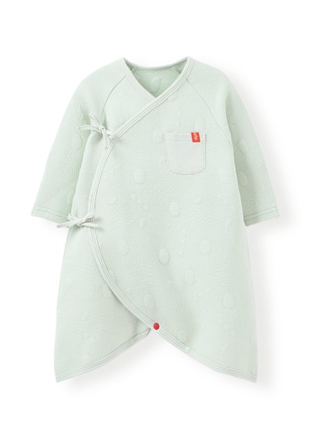 新生兒鋪棉蝴蝶衣-淺綠2