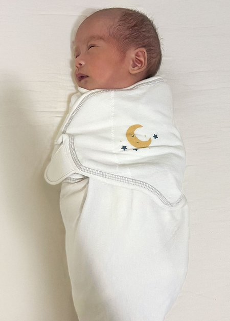 早產兒蠶寶寶包巾(2入)-白2