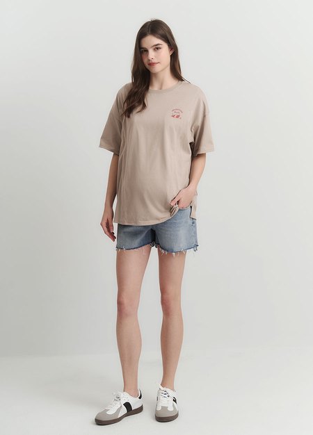 迪士尼獅子王寬鬆孕哺上衣-卡其3