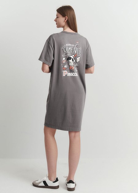 迪士尼木偶奇遇記孕哺洋裝-灰色1