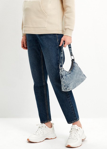 水洗錐形牛仔孕婦褲