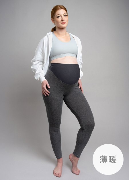 科技羊毛瑜珈孕婦褲-深麻灰1