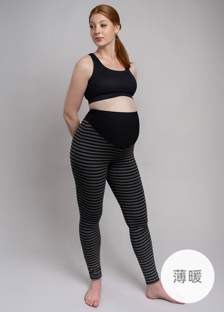 碳磨保暖瑜珈孕婦褲-灰色1