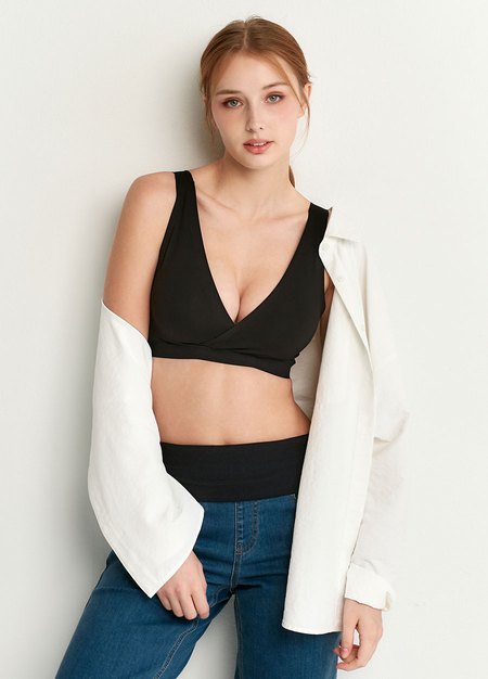 零著感無痕月子內衣 (背鈎款)-黑色3