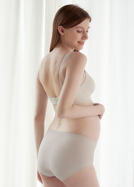 零著感無痕哺乳內衣-淺灰3