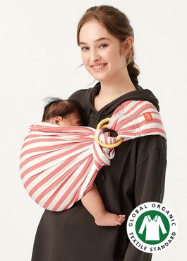 番茄起司育兒背巾(有機棉) - 紅色