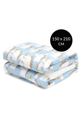 智慧調溫舒眠抗菌單人四季被-獨角獸(大人款) - 淺灰藍