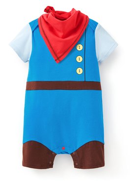 BABY迪士尼王子造型包屁衣(附領巾) - 藍色