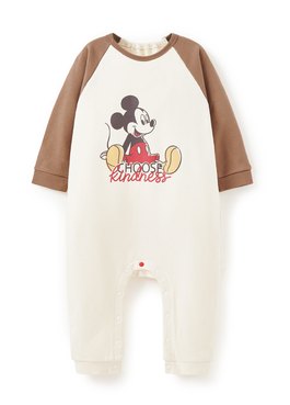 BABY迪士尼毛圈長袖連身衣-米奇