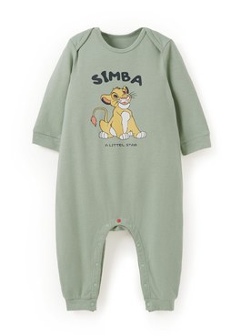 BABY迪士尼蓄熱保溫長袖連身衣-獅子王 - 淺綠