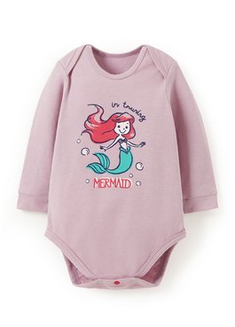 BABY迪士尼蓄熱保溫長袖包屁衣-小美人魚 - 淺紫