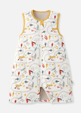 抗菌防踢被(薄款3Y)拉鍊款-森林碰碰車