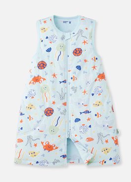 抗菌防踢被(薄款3Y)拉鍊款-海洋生物