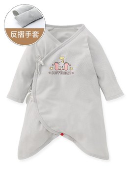 新生兒迪士尼Q彈棉質蝴蝶衣-小飛象 - 灰藍