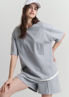 涼感休閒寬版孕哺上衣