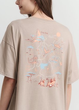 迪士尼獅子王寬鬆孕哺上衣 - 卡其